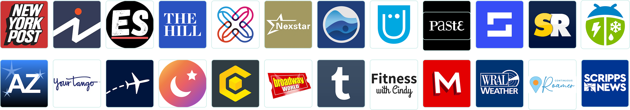 Mobile Web Publishers Logo Grid